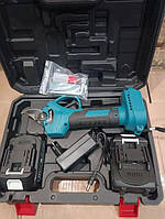 Аккумуляторный садовый секатор с двумя батареями Makita секатор аккумуляторный ножницы садовые электрические в кейсе