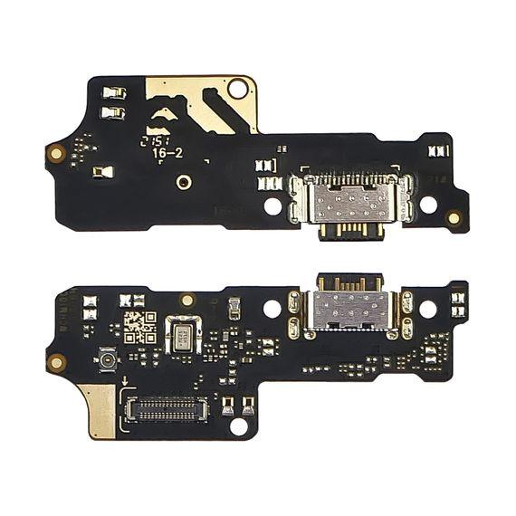 Роз'єм зарядки для Xiaomi Redmi 10C на платі з мікрофоном і компонентами, фото 1