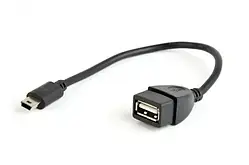 Перехідник Cablexpert A-OTG-AFBM-002 miniUSB (тато) - USB (мама) Black