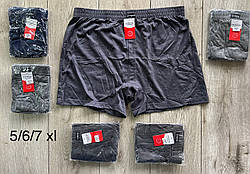 Чоловічі однотонні боксери батал 5-6-7 xl тм Kastom