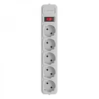 Мережевий фільтр Gembird Power Cube SPG5-G-6G White 5 розеток 1,8м