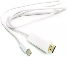 Відео-кабель PowerPlant CA912131 HDMI (тато) - miniDisplayPort (тато), 1m White