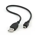 Дата-кабель Cablexpert CCP-USB2-AM5P-1 0.3m USB(тато) - miniUSB(тато) Black, фото 2