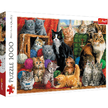 Пазли — (1000 елм.) — "Вчасна котиків"