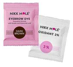 Краска для бровей в саше Nikk Mole 5 мл темно-коричневий