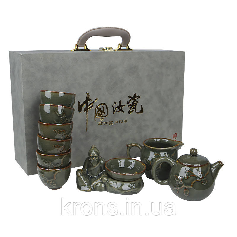 Набір для чайної церемонії TZ-205 сервіз для приготування чаю гайвань набір піал із чайником на 6 персон, фото 1