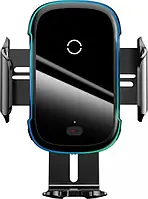 Тримач в авто Baseus Light electric holder wireless charger WXHW03-01 Black