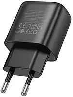 Адаптер живлення для телефона Hoco C141A Smart dual-port charger Black (6942007627849)