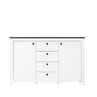 Класичний комбінований довгий комод білий прованс 150 см на ніжках з дверцятами шухлядами у вітальню Каріна