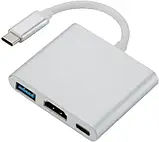 Перехідник Dynamode USB Type C (тато) - HDMI/USB-A/Type-C (мама), фото 2