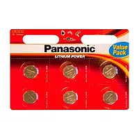 Батарейка Panasonic Lithium CR2032 Black 6 шт, таблетка
