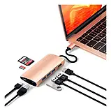 USB-хаб Satechi Aluminum Type-C Multi-Port Adapter (ST-TCMA2G) Gold 4K with Ethernet V2, фото 4
