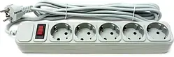 Мережевий фільтр ProLogix PRS-075P5-30G Gray 3 м, 5 розеток