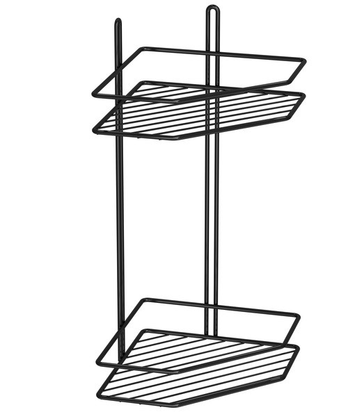 Полиця мет. ЧОРНА кутова 2яр 20см 2-конт., фото 1