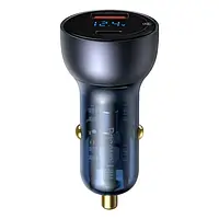 Автомобільний адаптер для телефона Baseus CCKX-C0G Dark Gray 1USB + Type-C Particular PPS 65W