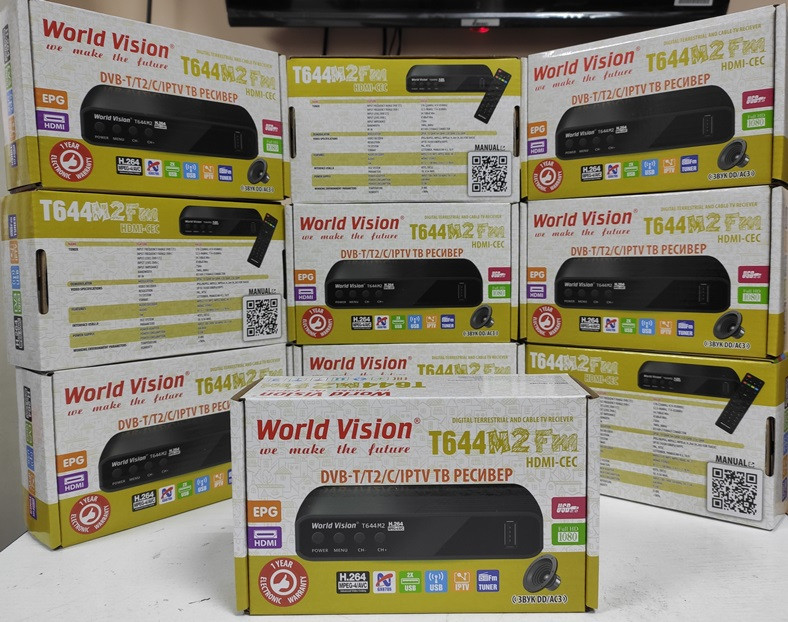 Приставка Т2 Тюнер Т2 Ресивер Т2 Приймач Т2 World Vision T644 M2 FM YouTube IPTV MeGoGo декодер Т2 каналі Т2