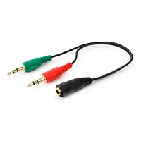 Перехідник Cablexpert CCCA-418 3.5mm mini jack (тато) - 3.5mm mini jack (мама)