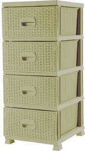 Комод на 4 шухляді 0358 (90x45x38 см) бежевий АК