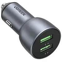 Автомобільний адаптер для телефона Ugreen CD213 Dark Blue (36W 2xUSB QC 3.0 3A Car Charger (10144))