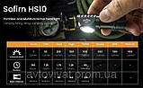 Налобний ліхтар SOFIRN HS10 5000k + Акумулятор 800mAh (1100Lm, Samsung LED TIR, USB-C, 16340, IPX8, Магніт), фото 5