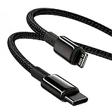Дата-кабель Baseus CATLWJ-01 1m USB Type C(тато) - Lightning(тато) Black, фото 3