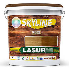 Лазур декоративно-захисна для обробки дерева LASUR Wood SkyLine Каштан 5л