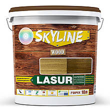Лазур декоративно-захисна для обробки дерева LASUR Wood SkyLine Горіх 10л