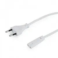 Кабель живлення Cablexpert PC-184/2-W White CEE7/16-C7, 1.8 м