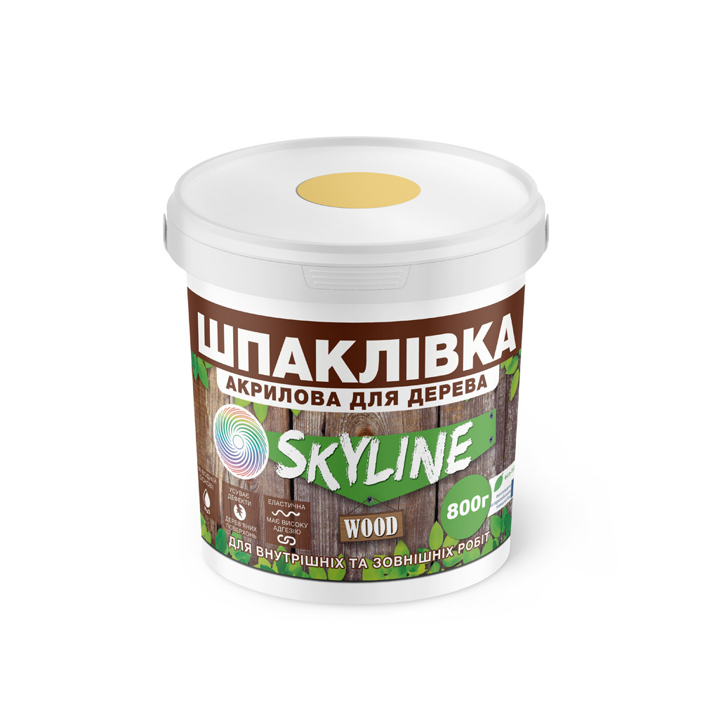 Шпаклівка для Дерева готова до застосування акрилова SkyLine Wood Ясен 800 г, фото 1