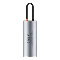 USB-хаб Baseus Metal Gleam Series 7-in-1 multifunctional type-C HUB Gray (WKWG020113)