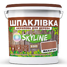 Шпаклівка для Дерева готова до застосування акрилова SkyLine Wood Махагон 4.5 кг