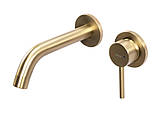 Змішувач для умивальника прихованого монтажу Rea Owen gold brushed + box (REA-B5334), фото 3