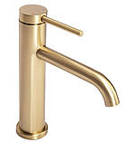 Змішувач для умивальника Rea Clif gold brushed низький (REA-B5323), фото 3
