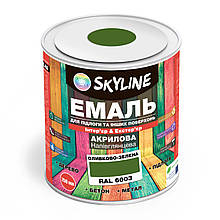 Емаль для підлоги SkyLine Оливково-зелена RAL 6003 0.75 л