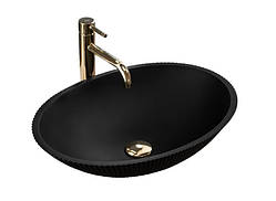 Умивальник Rea Della 37,5x51,5 black matt (REA-U0274)