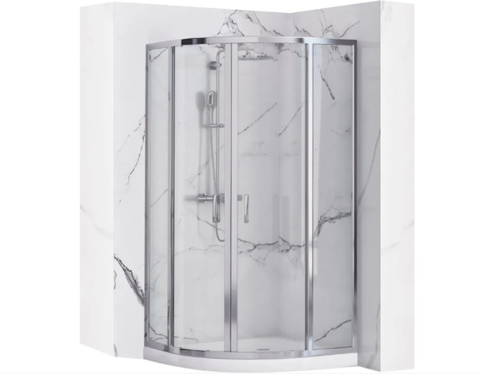 Душова кабіна Rea Look 90x90x190 безпечне скло, прозоре, хром (REA-K7905)