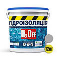 Гідроізоляція універсальна акрилова фарба мастика H2Off Сіра 12 кг, фото 3