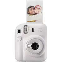Камера миттєвого друку Fujifilm Instax Mini 12 Clay White 12 Мп, на батарейках, фото 62х46 мм, режим макрозйомки