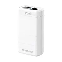 Зовнішній портативний акумулятор Remax Dinba 40000mAh White QC + PD 65W (RPP-310)