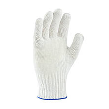 Рукавиці Doloni трикотажні робочі білосніжні без ПВХ Універсал 10 клас арт. 876