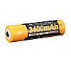 Акумулятор 18650 Fenix ​​3400mAh 3.6V Li-ion із Type-C зарядкою (Чорно-жовтий), фото 3
