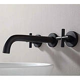 Змішувач для умивальника прихованого монтажу Rea Exit чорний (REA-B8000), фото 3