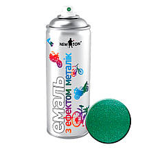 Емаль універсальна New Ton з ефектом металік Зелений 400 мл