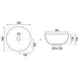 Умивальник Rea Stella 36x36 white (REA-U1878), фото 4