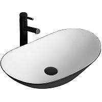 Умивальник Rea Royal 36x62,5 black & white (REA-U6600)