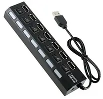 USB-хаб Infinity YT-H7SHS-B Black USB 2.0 7 портів з перемикачами