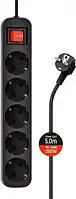 Мережевий фільтр ColorWay PSEA55 Black 5 розеток 5 м (CW-PSEA55BK)
