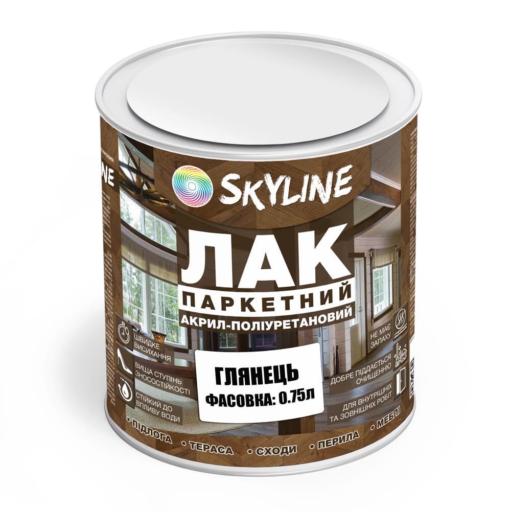Лак для Підлоги Skyline Паркетний Акрил-поліуретановий Глянцевий 0.75 л, фото 1