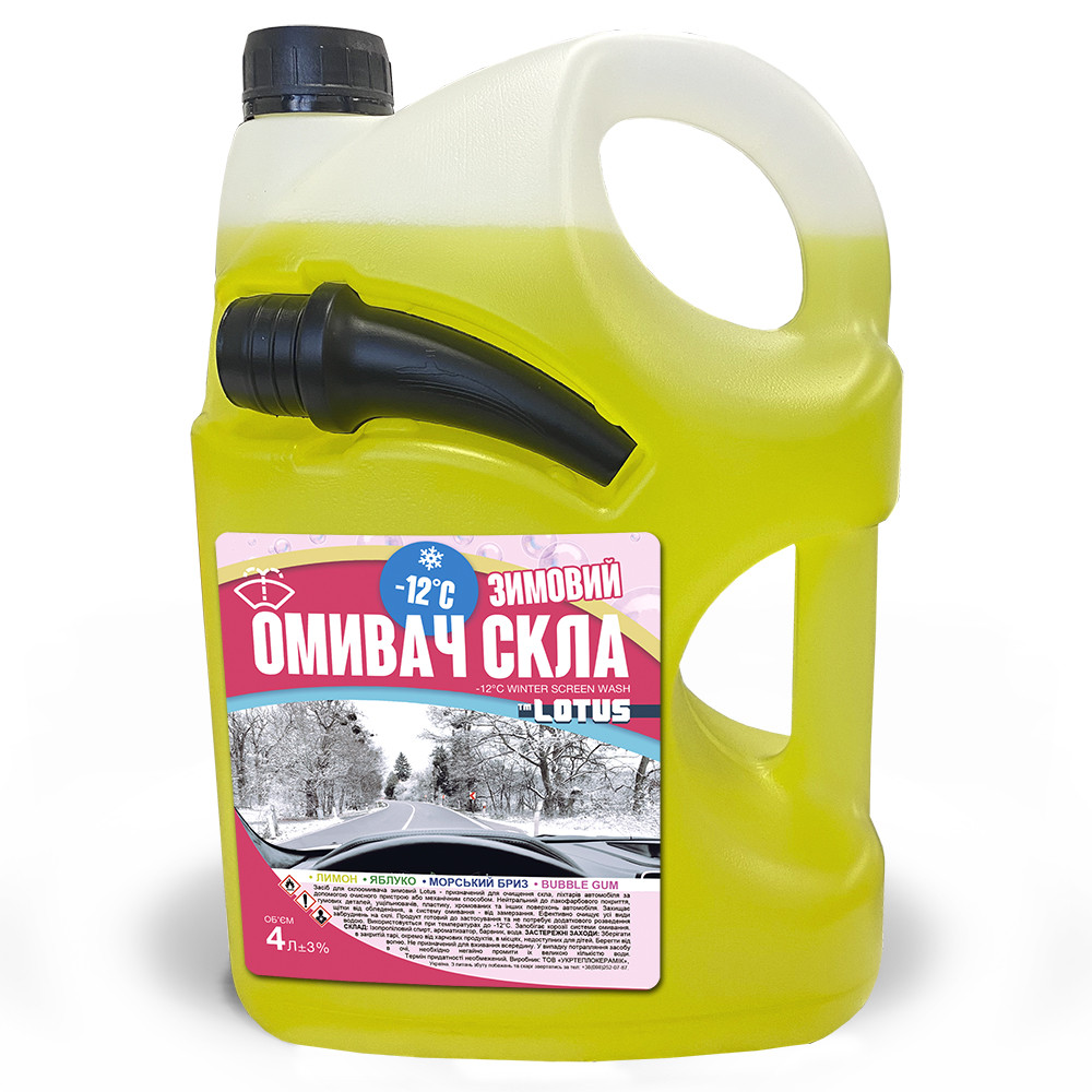 Омивач скла Зимовий -12°C "Лимон" Lotus каністра з носиком 4 л