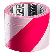 Сигнально - огороджувальна стрічка SCLEY 80 мм x 100 м, двостороння, червоно-біла